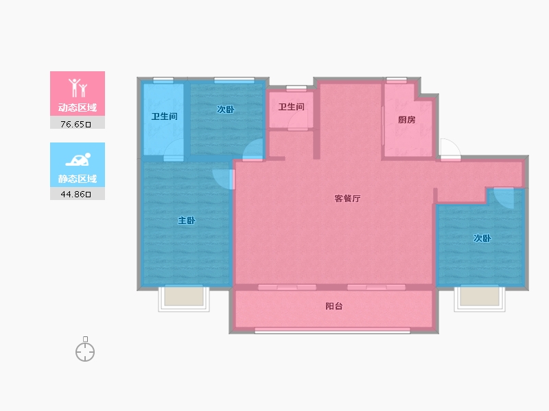 河南省-濮阳市-向荣壹号院-109.65-户型库-动静分区