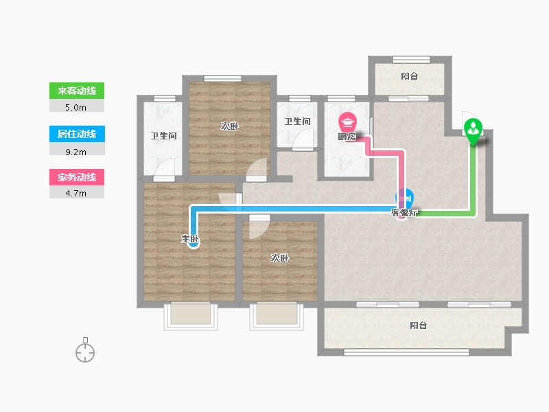 河南省-濮阳市-向荣壹号院-106.72-户型库-动静线