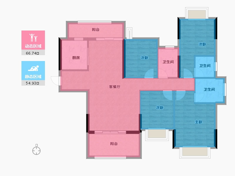 广东省-河源市-维景南城花园-109.42-户型库-动静分区