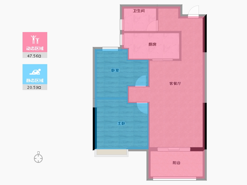 福建省-福州市-中庚东金-61.60-户型库-动静分区