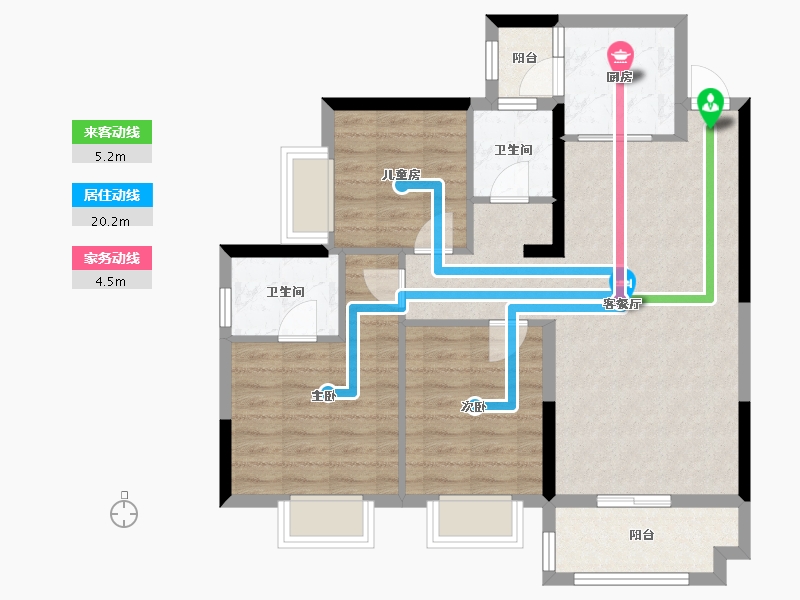 湖南省-株洲市-海源又一城-82.45-户型库-动静线