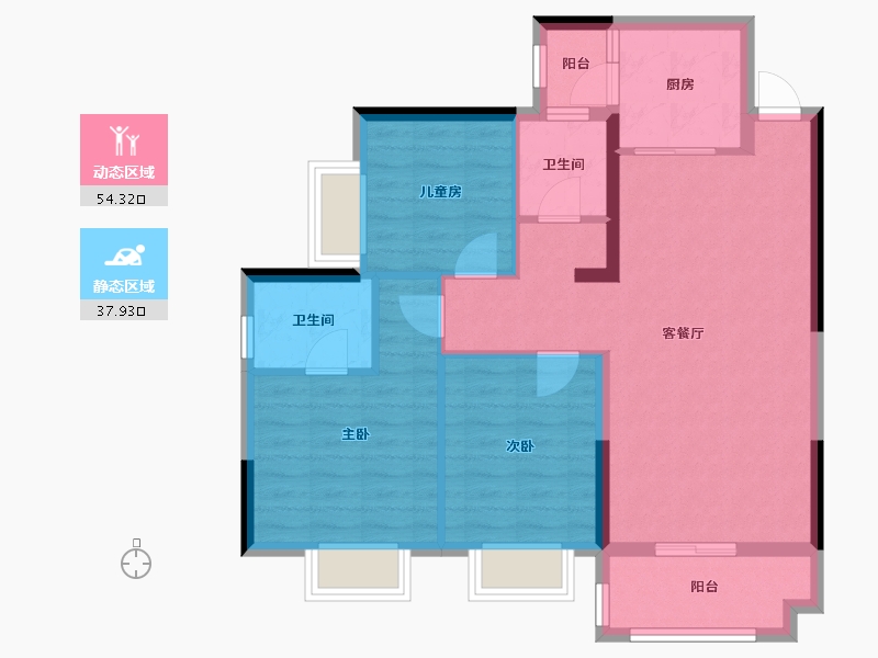 湖南省-株洲市-海源又一城-82.45-户型库-动静分区