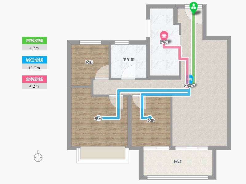 江苏省-徐州市-银城致享城-77.60-户型库-动静线