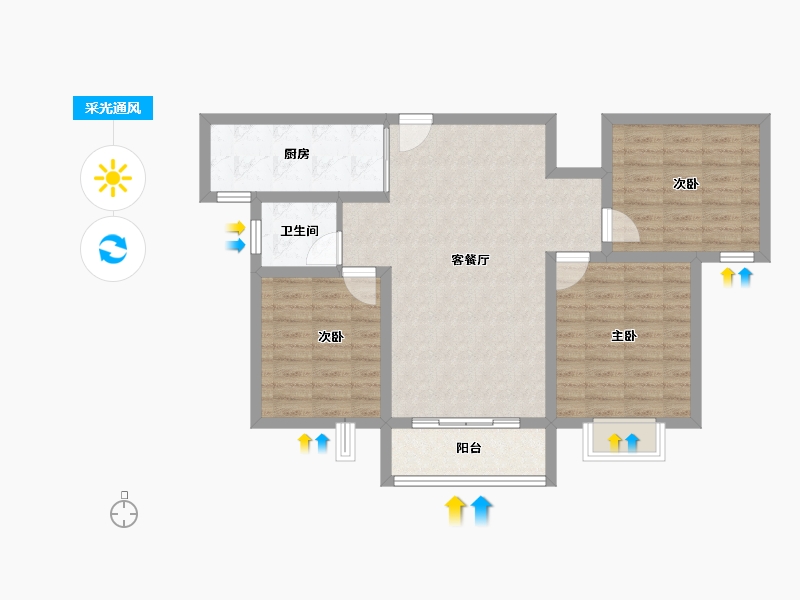 河南省-濮阳市-丽景上品-86.15-户型库-采光通风