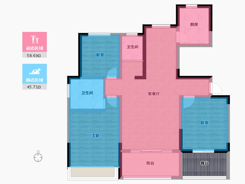 河南省-濮阳市-乐享御府-98.40-户型库-动静分区