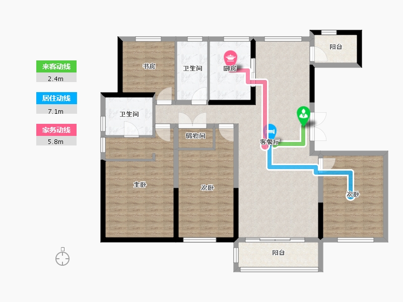 山东省-济南市-中铁逸都国际阅山-132.80-户型库-动静线