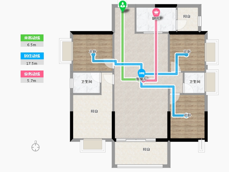 广东省-河源市-维景南城花园-100.78-户型库-动静线