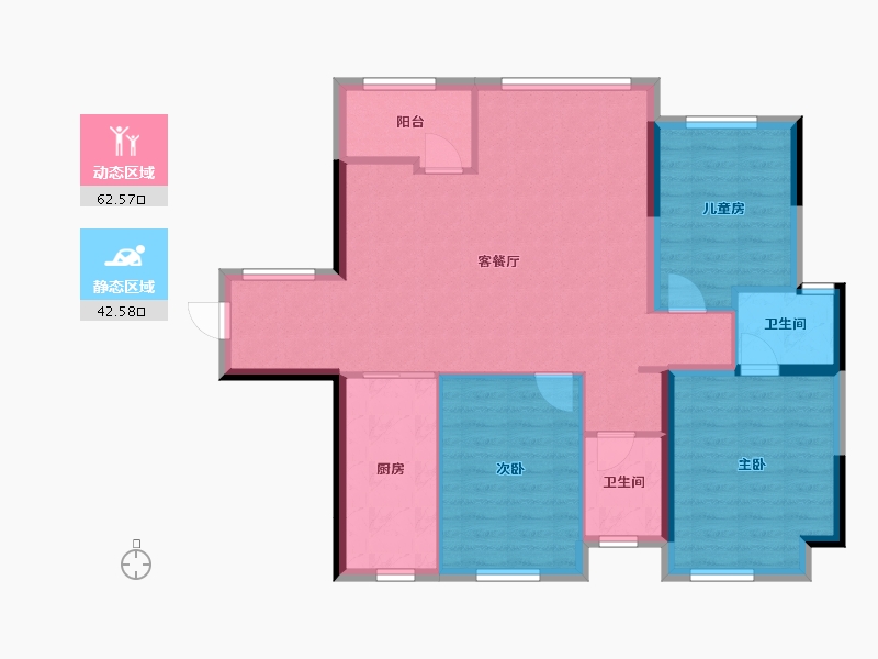 湖南省-株洲市-海源又一城-95.05-户型库-动静分区