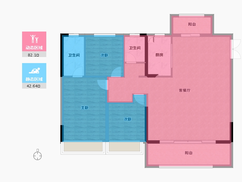 河南省-开封市-橄榄城·璟院-113.60-户型库-动静分区