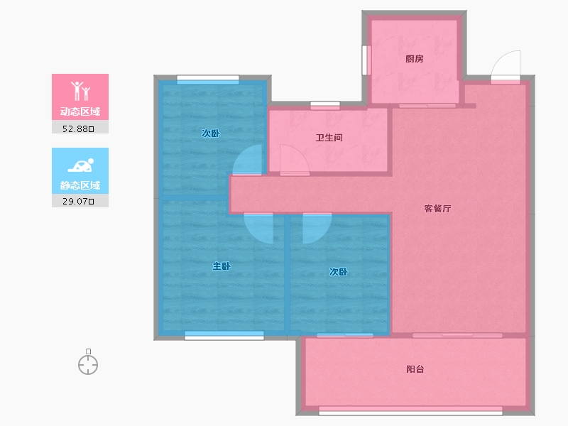 江苏省-无锡市-时光玖境-78.00-户型库-动静分区