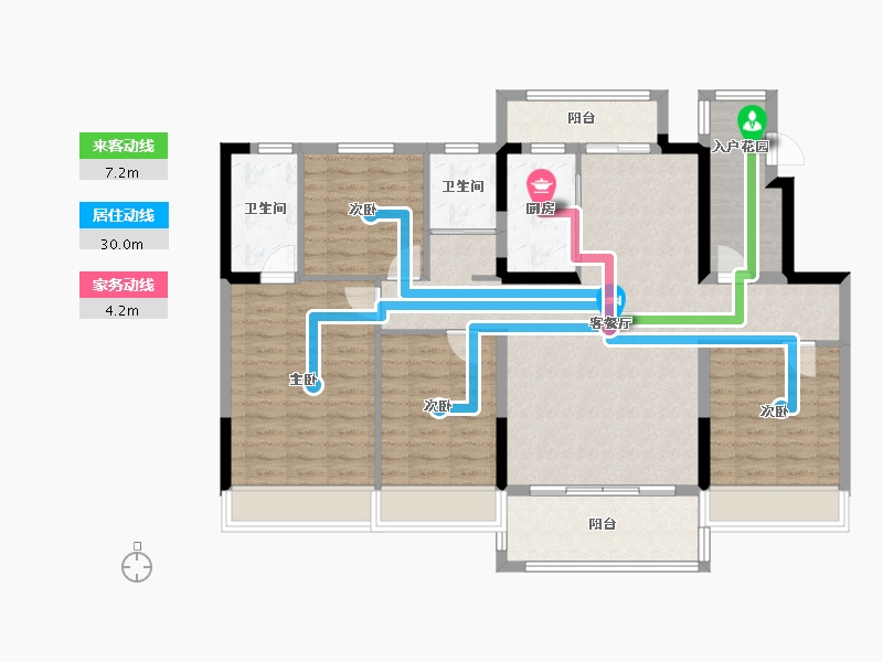 陕西省-商洛市-商南碧桂园·麓城首府-114.56-户型库-动静线