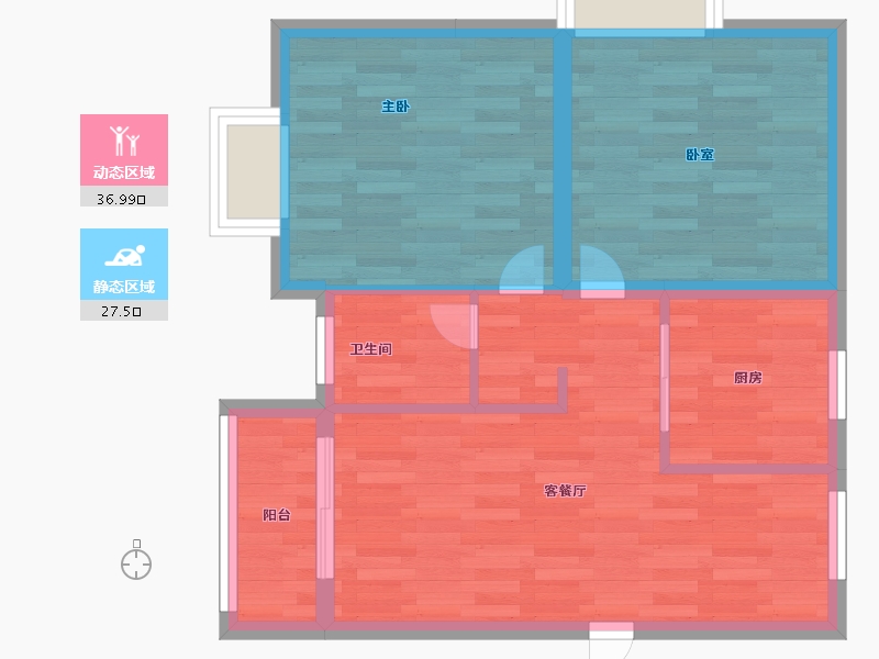 福建省-福州市-中庚东金-57.59-户型库-动静分区