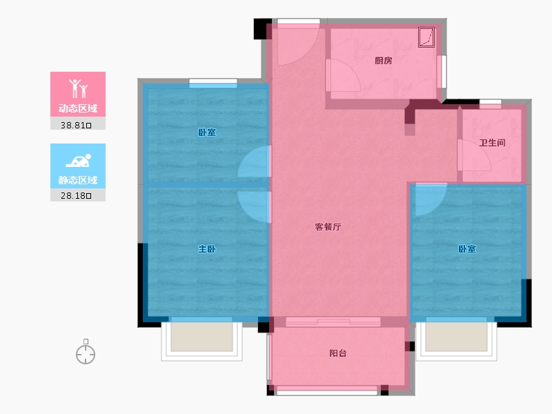 福建省-宁德市-福州湖滨府-60.00-户型库-动静分区