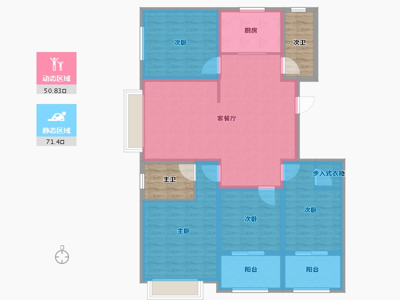 山东省-济宁市-睿湖印象-119.93-户型库-动静分区