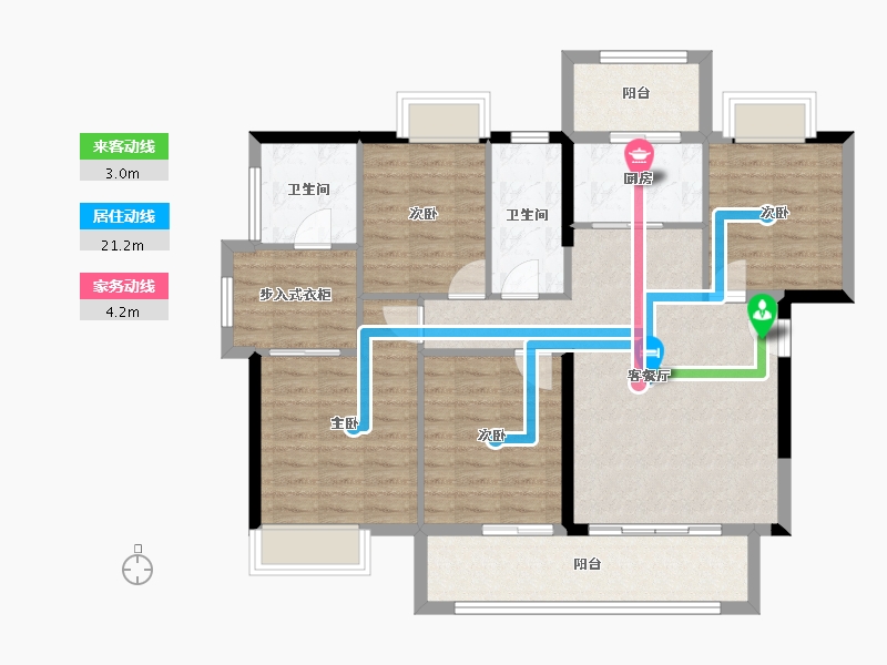 福建省-福州市-中发印象外滩-104.47-户型库-动静线