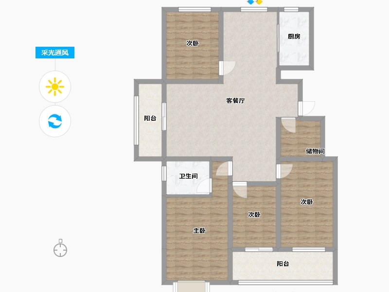 河北省-邢台市-丽景新城-150.00-户型库-采光通风