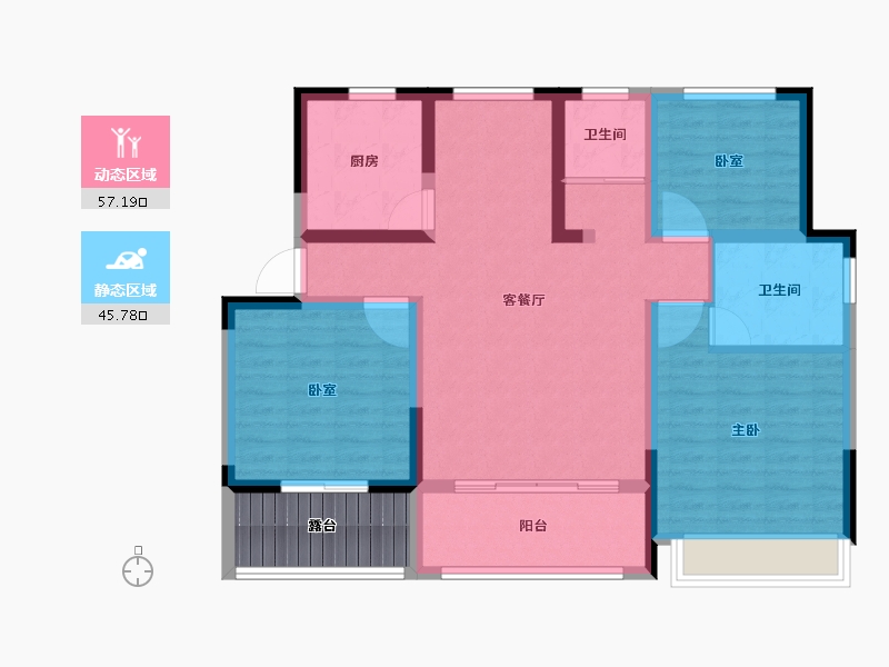 河南省-濮阳市-乐享御府-97.61-户型库-动静分区