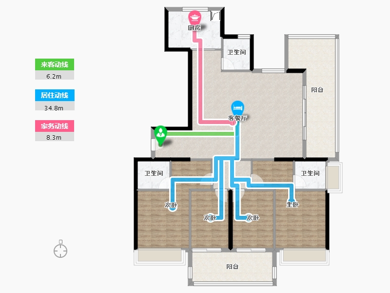 广东省-汕头市-海璟天翡-151.21-户型库-动静线