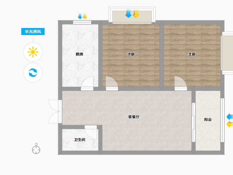 河南省-平顶山市-臻悦府-74.01-户型库-采光通风