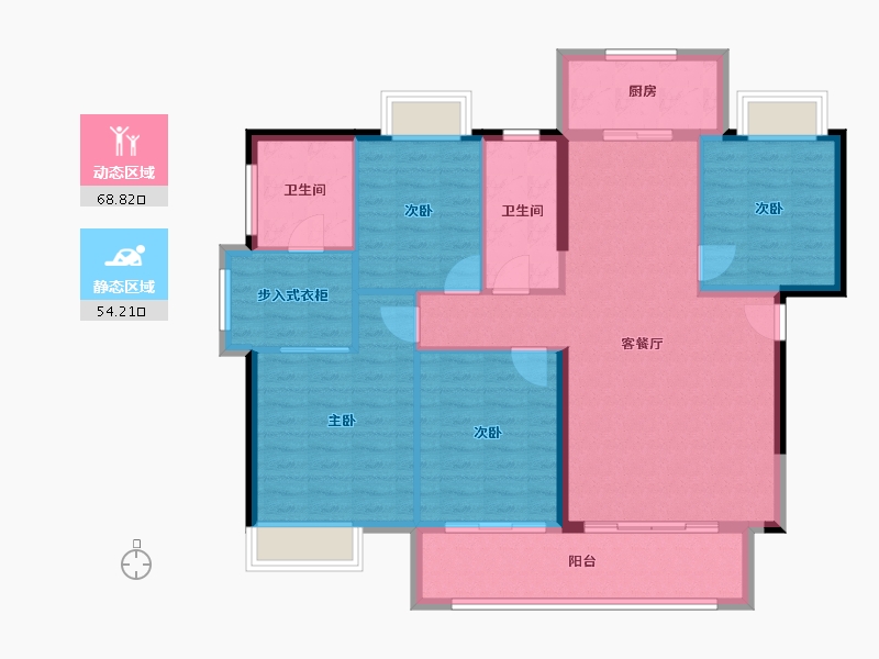 福建省-福州市-中发印象外滩-111.76-户型库-动静分区