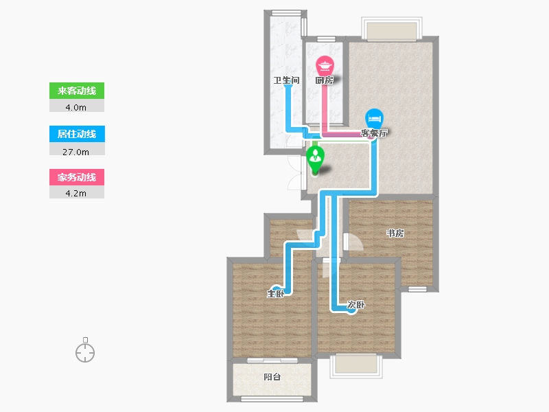 江苏省-徐州市-汇景·国际-95.00-户型库-动静线