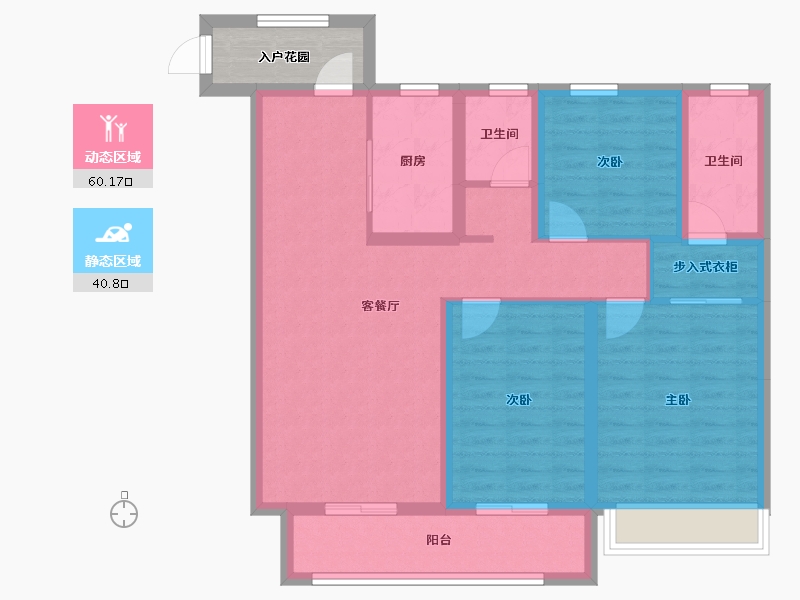 河南省-周口市-金秋龙樾府-93.60-户型库-动静分区