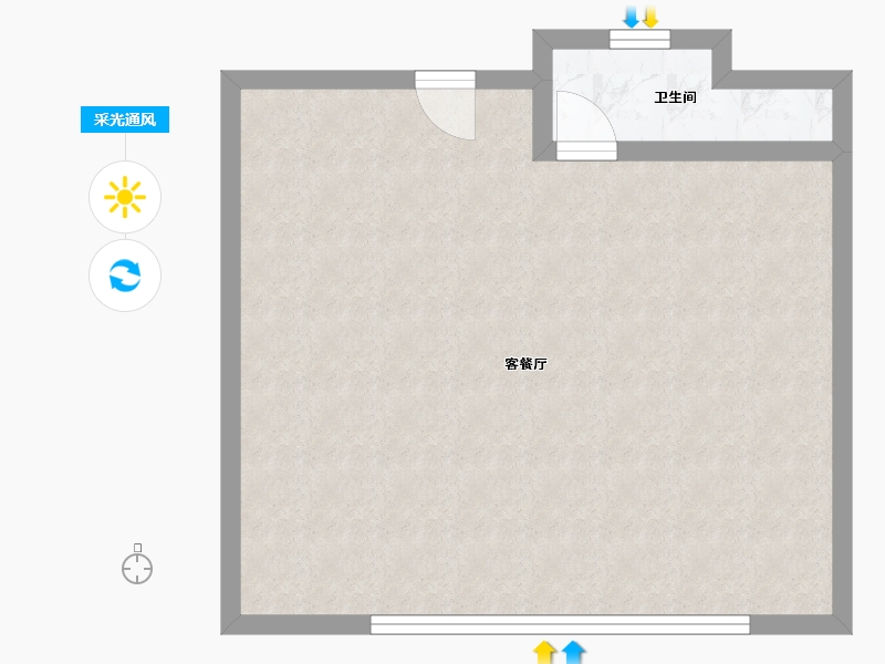 山东省-济宁市-瑞马大公馆-54.39-户型库-采光通风