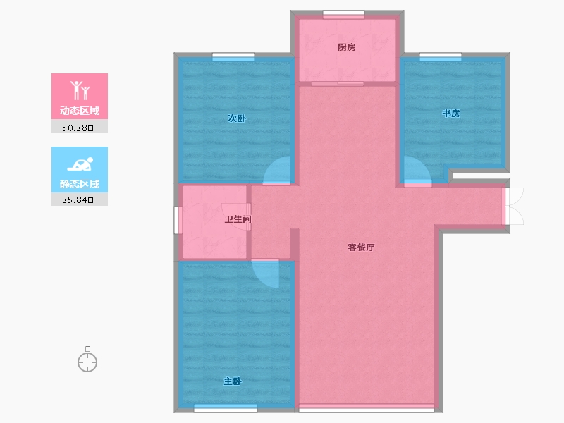 甘肃省-平凉市-万美城市花园​-77.40-户型库-动静分区