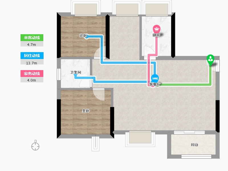 福建省-福州市-福州碧桂园铂玥府-72.37-户型库-动静线