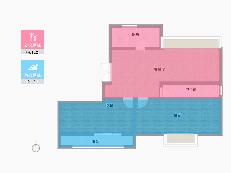 山东省-济宁市-金山新苑-76.23-户型库-动静分区