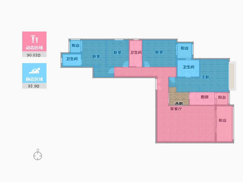 广东省-广州市-金众西关海-172.92-户型库-动静分区