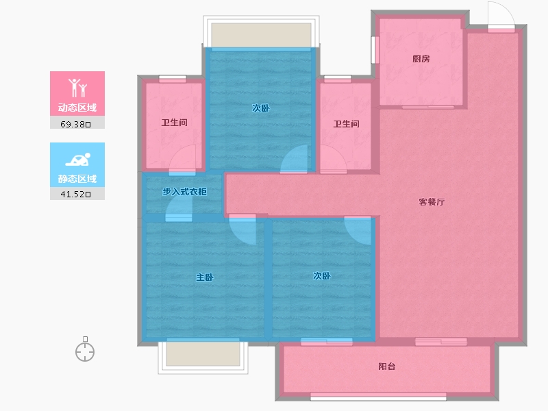 江苏省-宿迁市-华鸿珑璟园-99.20-户型库-动静分区