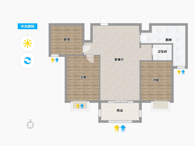 江西省-南昌市-金麒麟世家半山半城-100.00-户型库-采光通风