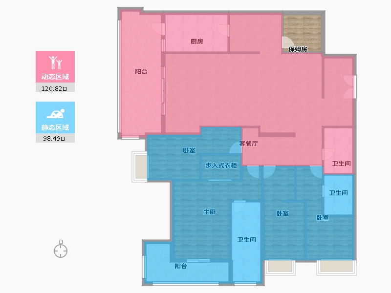 广东省-广州市-金众西关海-207.22-户型库-动静分区