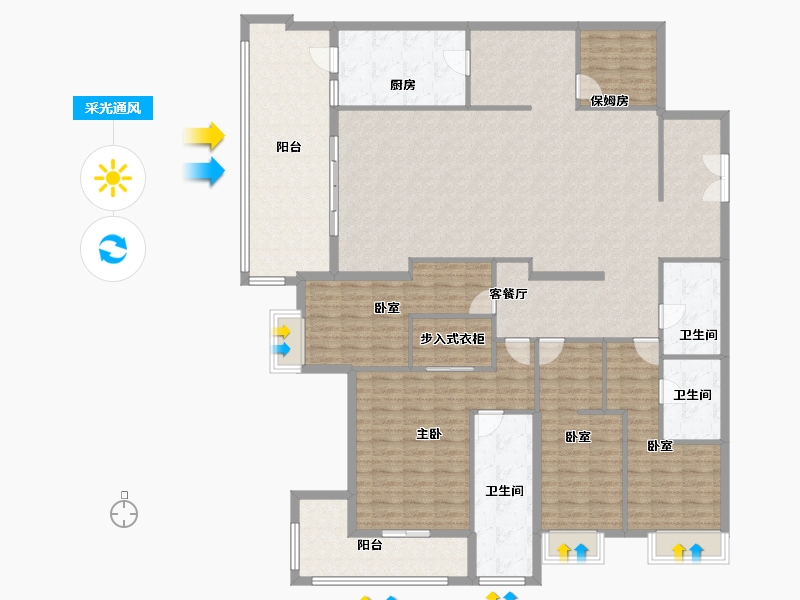 广东省-广州市-金众西关海-207.22-户型库-采光通风