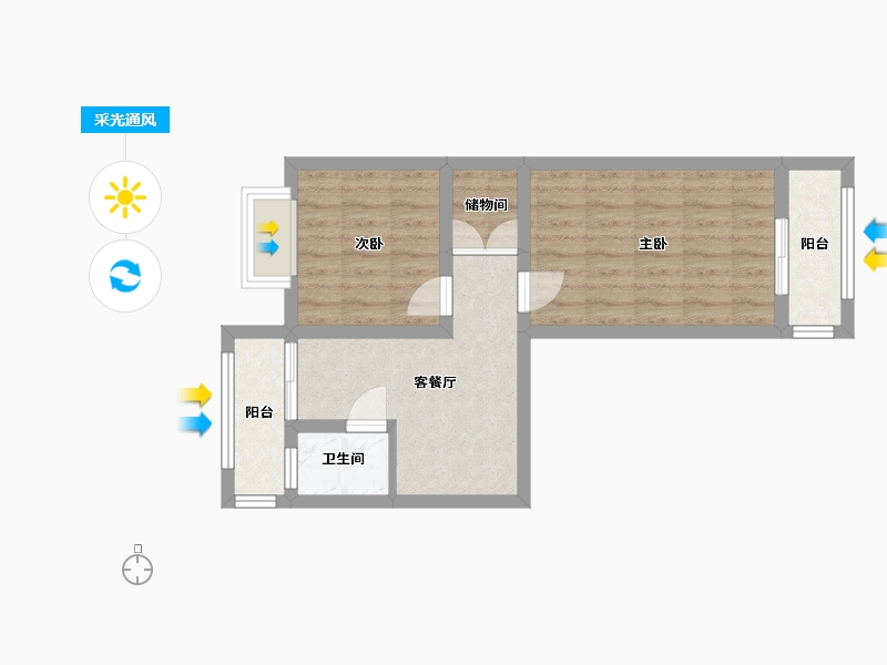 天津-天津市-永安里小区-47.00-户型库-采光通风