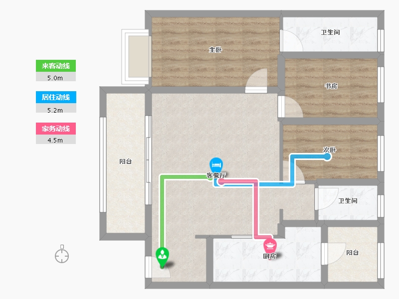 云南省-昆明市-中海寰宇天下-79.58-户型库-动静线