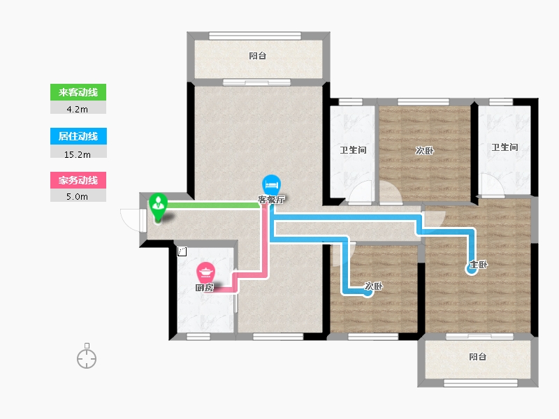 湖南省-株洲市-顺凯公馆-100.11-户型库-动静线