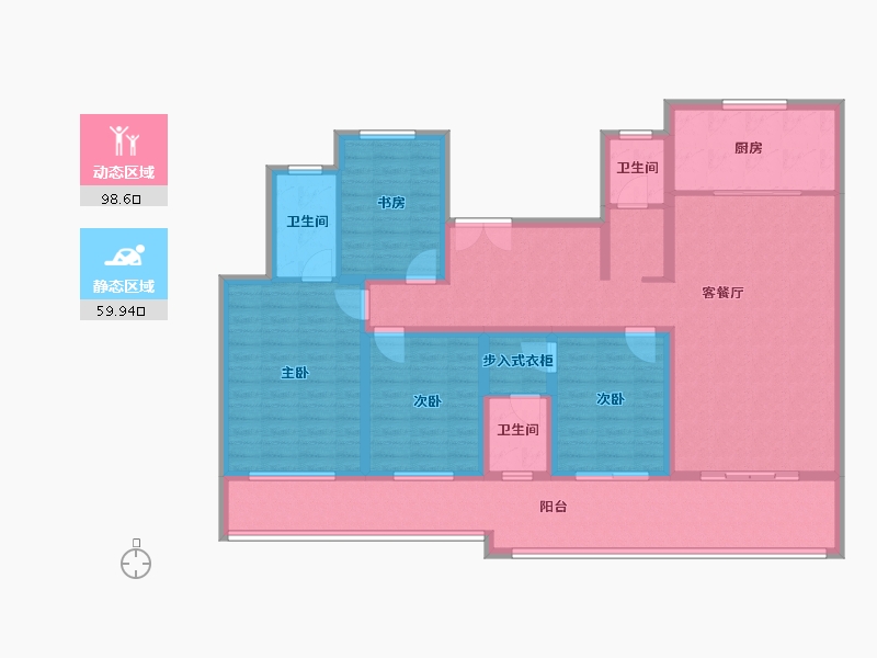 河南省-濮阳市-崛起翎云府-141.38-户型库-动静分区