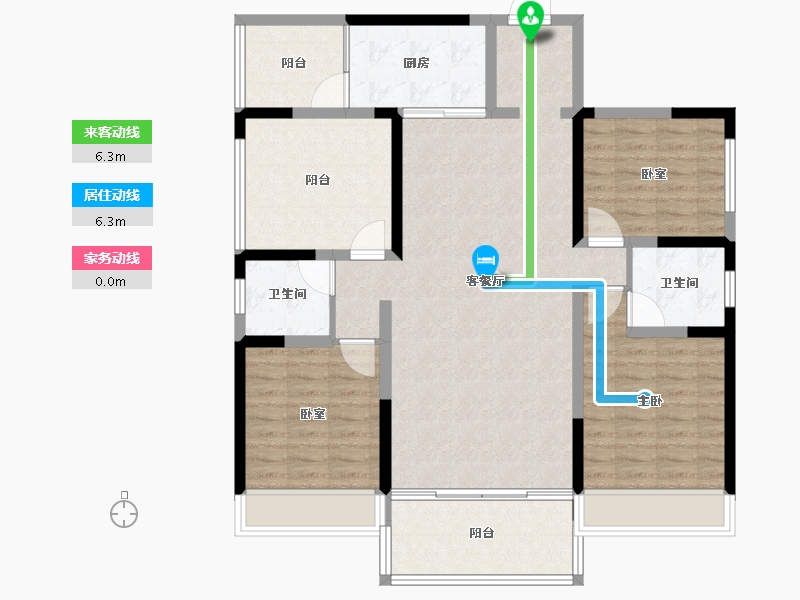 广西壮族自治区-来宾市-武宣滨江华庭-113.80-户型库-动静线