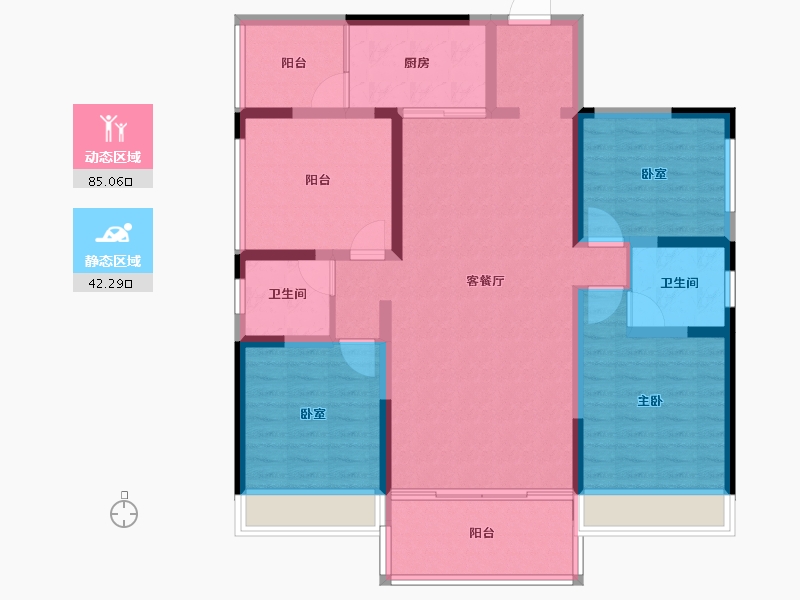 广西壮族自治区-来宾市-武宣滨江华庭-113.80-户型库-动静分区