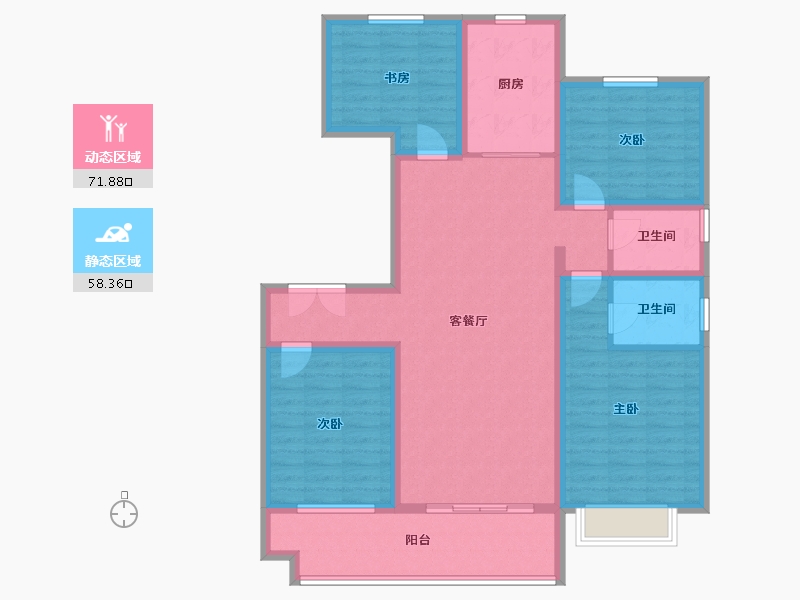 河南省-濮阳市-汇丰胜东花园2期-116.32-户型库-动静分区