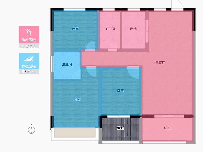 河南省-濮阳市-乐享御府-96.81-户型库-动静分区