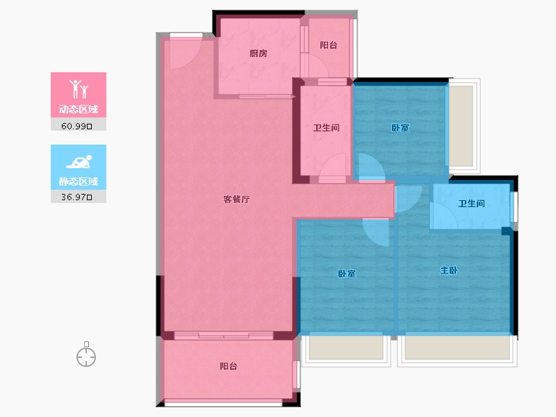 广东省-河源市-万隆钓鱼台一号-88.00-户型库-动静分区