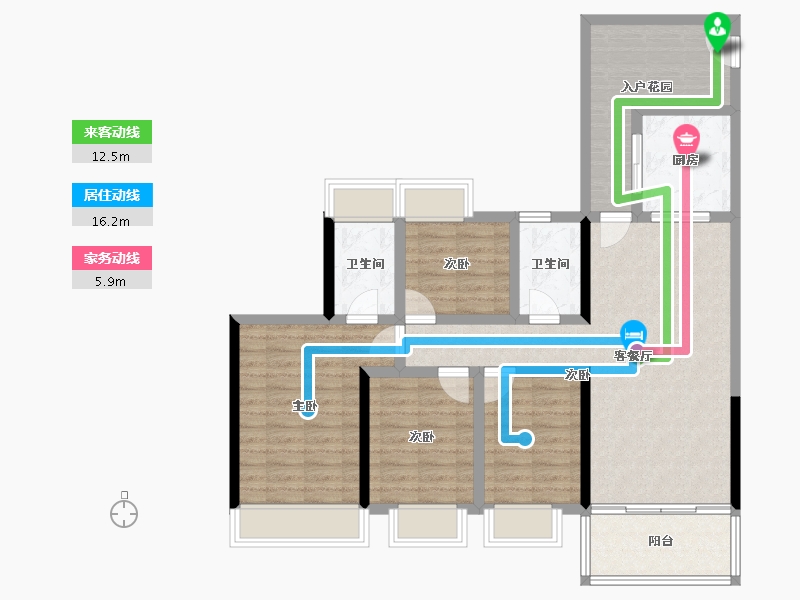 江西省-抚州市-家和十里桃源健康小镇-100.14-户型库-动静线