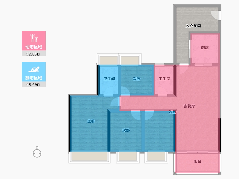 江西省-抚州市-家和十里桃源健康小镇-100.14-户型库-动静分区