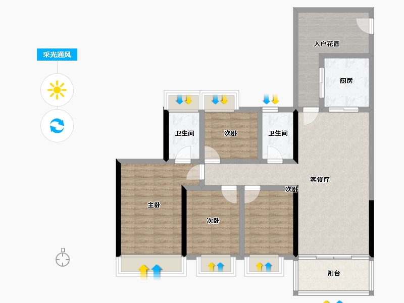 江西省-抚州市-家和十里桃源健康小镇-100.14-户型库-采光通风