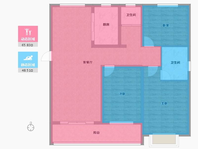 河南省-濮阳市-丽景上品-102.40-户型库-动静分区