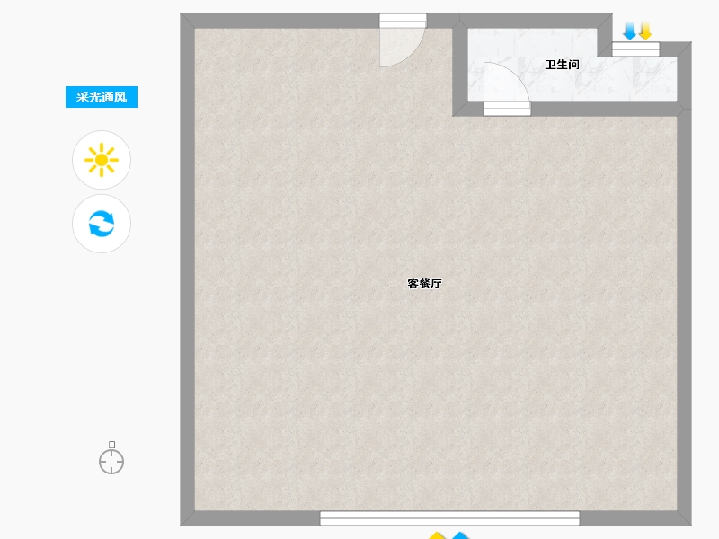 山东省-济宁市-瑞马大公馆-64.99-户型库-采光通风