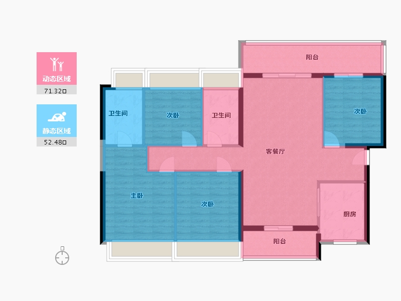 广东省-广州市-广州融创文旅城-B4区-112.00-户型库-动静分区